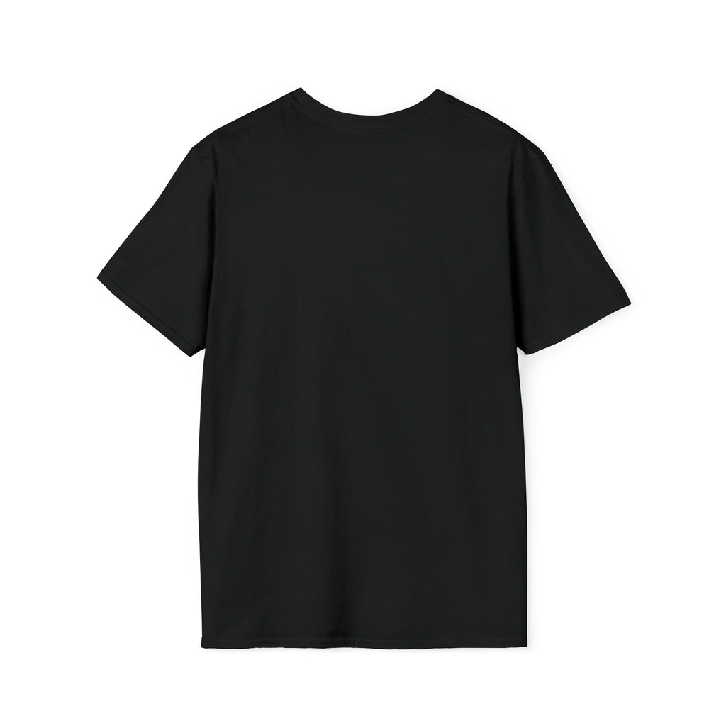 A black short sleeve t-shirt is shown.